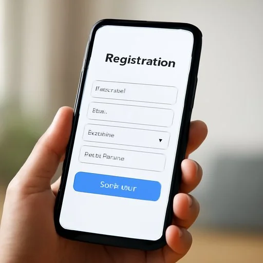 KX88 mobile registration form view